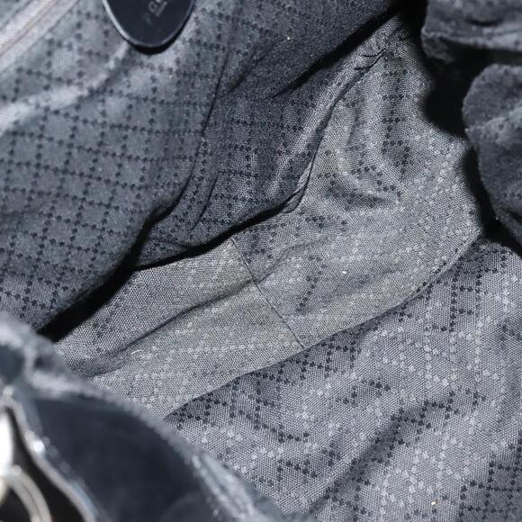 GUCCI Bamboo Hand Bag Nylon Black Silver 001 2404 001 2404 - Picture 16 of 16